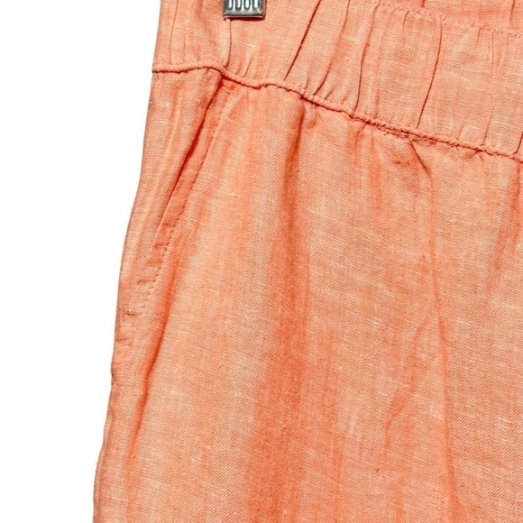 RACHEL ROY 100% Linen Cropped Cuffed Relaxed Fit Pull On Elastic Waist Pants - Picture 2 of 7